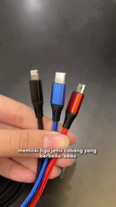 ONESAM DATA CABLE / KABEL DATA ONESAM OS-CA03 3IN1 OUTPUT 3.1A