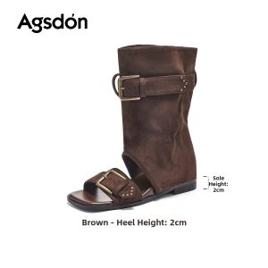Agsdon | Retro Style Toe-Out Western Long Slim Fashion Boot