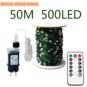 100m LED String Light Green Wire Fairy Lights Christmas Garland For Outdoor Home New Year Christmas Tree Street Party Decoration