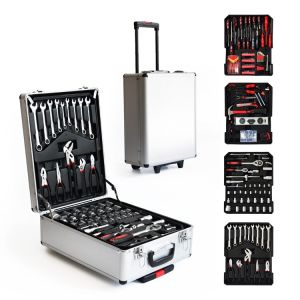 Unicorn Tools 217PCS Roller Box Tools Set Portable Toolbox Screwdriver Socket Wrench Pliers Meter Stick