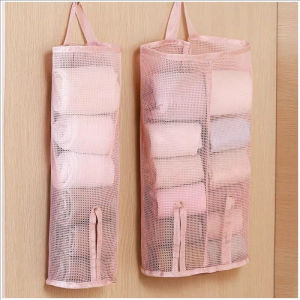 YESPERY Wardrobe Hanging Storage Bag For Socks Briefs Organizer Closet Hanging Organizer Washable Mesh Bag
