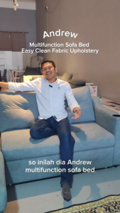 [FREE INSTALLATION] BETTY ANDREW Luxury Sofa Bed Adjustable Anti Scratch Easy Clean Fabric