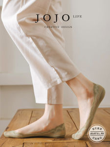 Invisible Breathable Thin Lace Edge Anti-slip Boat Socks Womens Summer Simple Style Home Comfortable Socks JOJOS L. PD.ROSE
