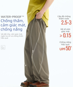 JNXS | Quần Cargo Thường Ngày Phối Màu Chống Thấm Nước Có Lớp Lót Nỉ Chống Nắng