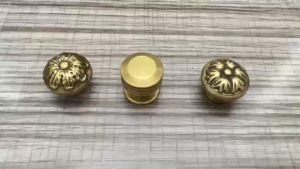 Núm tròn hoa chất liệu đồng nguyên chất N115AN115BN135   lắp tủ quần áo tủ trang trí kệ tivi