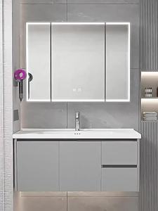 Integrated Ceramic Vanity Sink Luxurious Wall-mounted