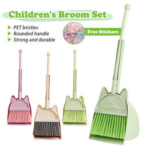 Children Dustpan Set Kids Expadable Floor Cleaning Tools Small Broom And Dustpan Set Mop Broom Dustpan Play-house Toys Gift