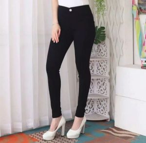 Celana Jeans Highwaist Polos Wanita | Hws Polos Pensil Slimfit Premium