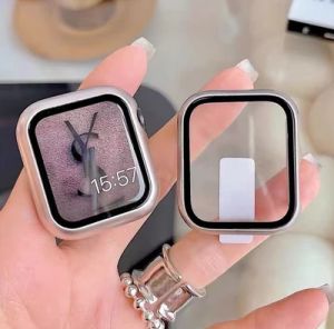 Tempered Glass Film Integrated Case for Apple Watch Ultra 3 / Ultra 2 / Ultra 1 49mm 45mm 44mm 41mm 40mm 38mm lWatch Series 11 10 46mm 42mm lWatch Series 9 8 SE SE2 7 6 5 4 3 2 1 Strap Apple Watch Tempered Glass Film Integrated Protective Case