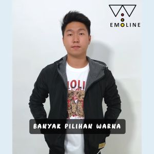 Emoline Reversible Coach Jacket Parachute Navy - Jaket Parasut Bolak Balik Navy