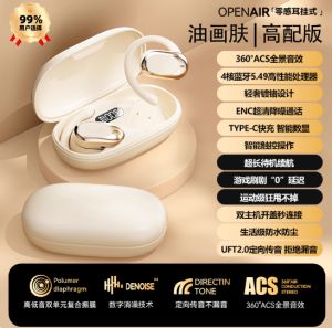 2025New Bone Conduction Sports Wireless Bluetooth Earphones No In Ear Hanging Noise Reduction Long Battery Life