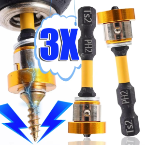 3pcs High Precision Magnetic Locating Screw Bits / Cross Head Drywall Plasterboard Drill Head / Sturdy Hex Shank Screwdriver Batch Head / Universal Hardware Drilling Accessories for Daily Maintenance