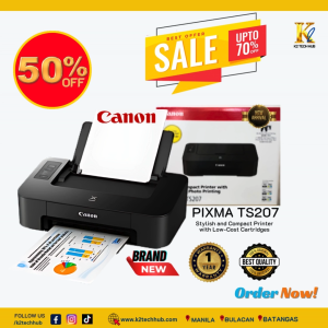 Canon PIXMA TS207 Compact Inkjet Printer – High-Quality Prints Sleek Design