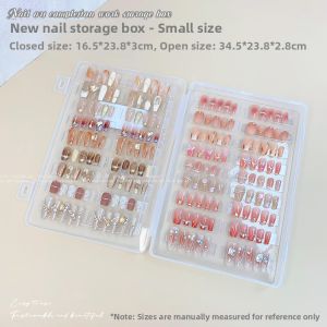 Transparent Dustproof Nail Art Wearable False Nails Storage Box Display Color Card Book Customizable Handcraft Workpieces Organizer