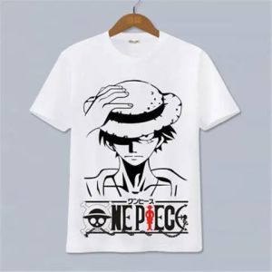 Bandai | ONE PIECE Anime Peripheral Clothes Short-sleeved Mens and Womens Cartoon T-shirt Y2K Cotton Print Tee Harajuku Streetwear Tops
