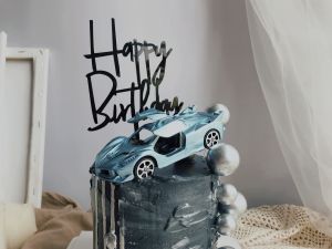 Birthday Cake Decorative Race Car Opening Miniature Flag Baking Pastries English Flag Grid Display Piece Festive Supplies