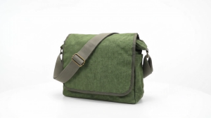 14L Classic Vintage Green Canvas Messenger Bag Utility Sling Military Style Retro Ration Shoulder Durable Bag A4 Fit [Ready Stock]