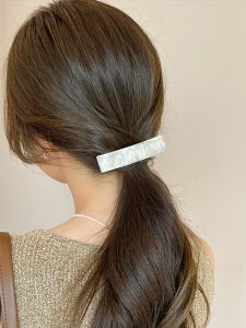 กิ๊บติดผมทรงสี่เหลี่ยมยาวหรูหราสำหรับผู้หญิง ทรงหางม้าต่ำ ทรงสี่เหลี่ยมกลม เครื่องประดับผมสไตล์เกาหลีสำหรับผู้หญิง