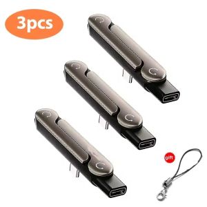 1/2/3Pcs Type-C Male to Female OTG Adapter240W Fast Charge Converter Foldable Phone Holder Portable Charging Bracket Accessory