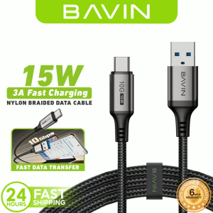 BAVIN CB409 3A 15W Fast Charging 2m USB to Type-C Data Cable w/ 10Gbps High Speed Transfer for Tablet / Laptop / Phone