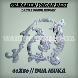 ornamen pagar besi daun anggur mewah 60x80 hiasan railing tangga besi