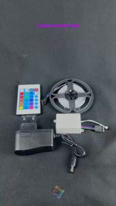Lampu Hias Strip LED RGB 5M Warna Warni IP44 2835/5050 Adaptor Remote