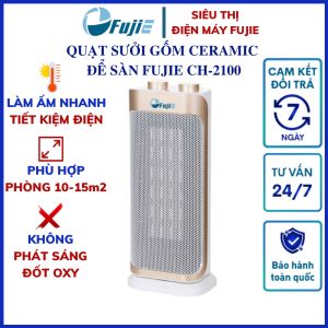 Máy sưởi gốm Ceramic để sàn FujiE CH-2100 Làm ấm nhanh - Tiết kiệm điện - An toàn cho gia đình - Hàng chính hãng - Bảo hành toàn quốc