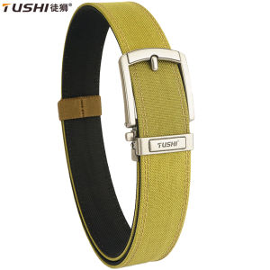 TUSHI New Automatic Buckle canvas Belts For sports Mens Belt With Automatic Metal Buckle Outdoor Military Working Tactical Belt