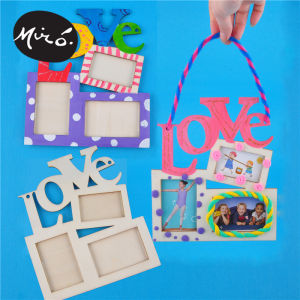 Handmade Diy Childrens Graffiti Love Wood Photo Frame Teachers Gift Kindergarten Decoration Material Kit Mothers Day Gift