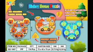 Smile - Mainan Edukasi Anak Mickey Mouse Puzzle Ada Motif Huruf Dan Angka