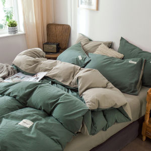 Cotton Bedding Set with Pillows and Comforter Simple