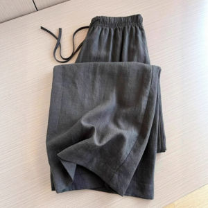 DUOFEIYAN | Quần Vải Cotton Linen Đùi Rộng Dây Thun