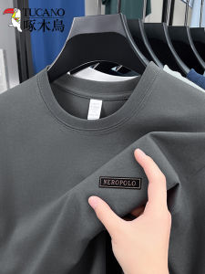 Áo Thun Nam Cổ Tròn Tay Ngắn 100% Cotton Thoáng Khí Mùa Hè TUCANO Áo Thun Nam Thường Ngày Màu Trơn Dáng Rộng