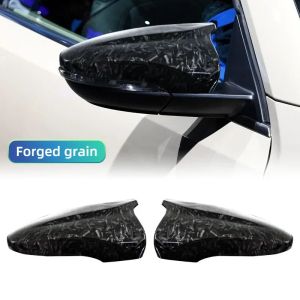 For VW JETTA MK6 Volkswagen Passat B7 Scirocco Beetle CC Eos Carbon Fiber Style Black Rearview Side Mirror cover Cap Replacement
