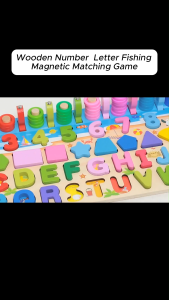 Party Gift Wooden Number/Letter Fishing Magnetic Matching Game for Party Gift