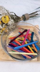 Non Dirty Childrens Plastic Crayon 12/18/24/36 Colored Childrens Crayon Colorful Non Dirty Handwashing Triangle Crayon Student Color Pen Oil Painting Stick Childrens Plastic Crayon Specially Designed for Childrens Festive Gifts Birthday Gifts