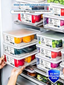 Antibacterial Refrigerator Freezer Container Food Storage Box