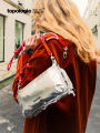 Topologie Casual Cloud Water Bottle Crossbody Bag Limited Edition Leisure Shoulder Handbag Daily Match Mixed Material. 