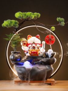 Creative Cat Attractor New Chinese Style Desktop Decoration Cash Register Living Room Office Ornaments Opening Gifts Ceramic Handmade