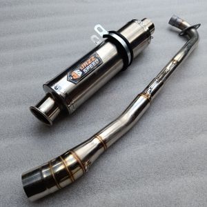 Knalpot Type JZ-06 TITAN JAZZ SPEED suara Bass adem untuk motorRevoSupra JupiterVega dan lainnya
