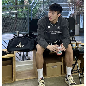 Extra Large Mens Long Sleeve Cotton T-Shirt Street Style Hip Hop Versatile Top Breathable Comfortable Loose Fit round Neck