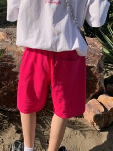 Quần Short Thể Thao Màu Hồng Mùa Hè Cho Nam Trẻ Trung Quần Dài Năm Điểm Quần Dài Vừa Phải Thoải Mái Thoáng Khí Thường Ngày