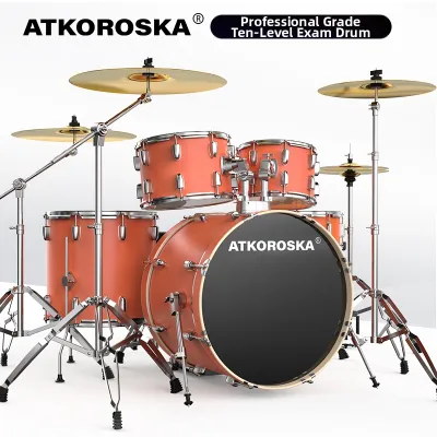 ATKOROSKA | Home Use Self-Learning Jazz Drum Set for Beginners and Professionals