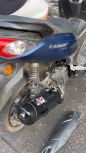 ท่อ PO1 รุ่น Yamaha Nmax155 (2021) พร้อมคอท่อสแตนเลส ผ่าดัง/ผ่าหมก ท่อnmax2021 ท่อผ่าnmax2021