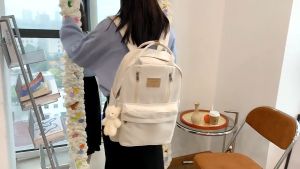 (Ship in 24hrs)Japanese ins Premium Edition College School Bag for Women Large-capacity 35L Travel Laptop Bag LightWeighed Backpack Multi Functional