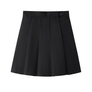 High Waist A-Line Mini Skirt Pure Color Basic Style Polyester And Viscose Blend Short Skirt for Women Summer Season Skirt