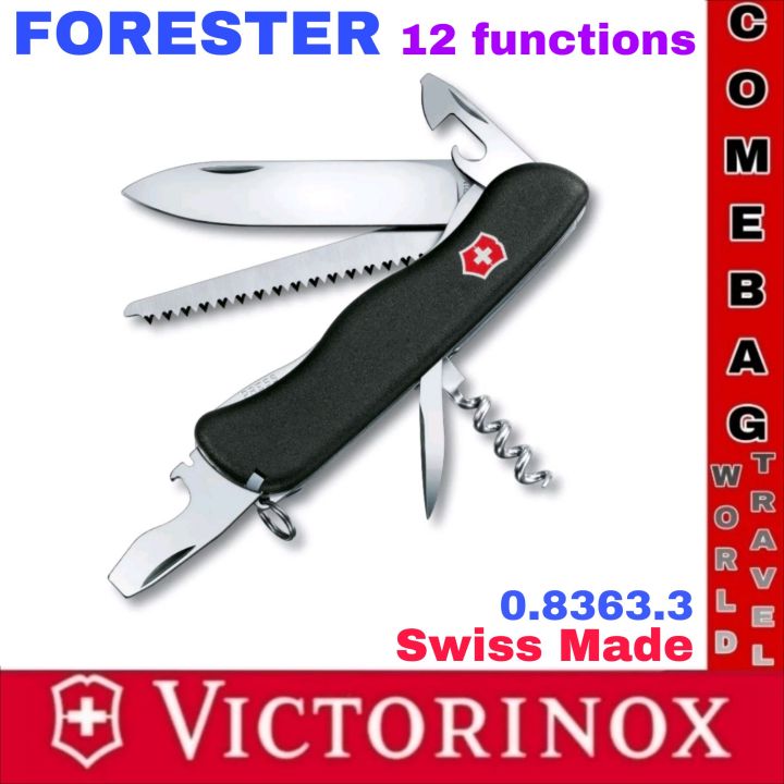มีดVictorinox รุ่นForester 12Functions Liner Lock 111mm.ของแท้ ผลิตสวิสเซอร์แลนด์