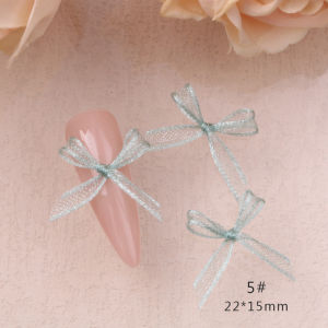 Trendy Butterfly Knot Organza Ribbon Nail Art Accessories Ballet Shoe Decorations Autumn Winter New Style Nail Tips And Care