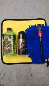 RỬA XE BỌT TUYẾT XÀ BÔNG KHÔNG CHẠM Sprayking 500ml - Nhựa nhám VS1 120ml - bao tay rửa xe san hô - cọ bút mền- khăn lau xe 30x30