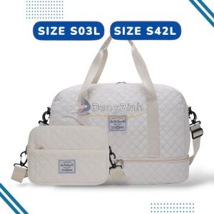 Túi Du Lịch Nhẹ Có Khóa Kéo Dung Tích Lớn Chống Thấm Nước Có Ngăn Đựng Giày Du Lịch Cao Cấp S42L S36L S03L